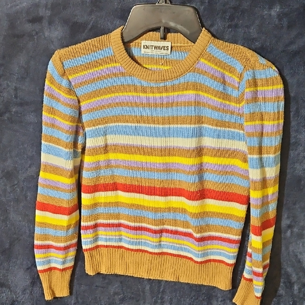 Vintage Multicolor Striped Women's Sweater